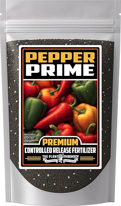 Fertilizer Commercial Grade | Pepper Prime 8-3-9 | 3 Pounds | Custom Professional Mix Blend | Controlled-Release Granular | Chelated Micronutrients | Season-Long Feed | Container and In-Ground Plants