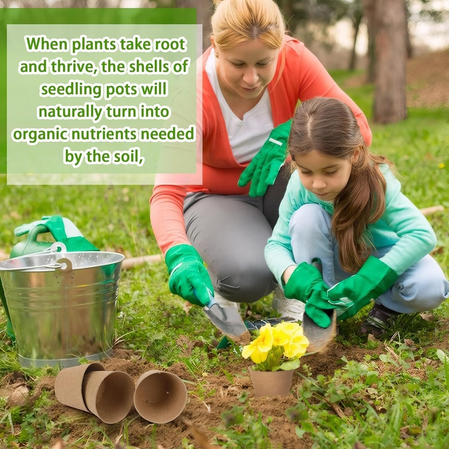 Augshy 3.15 Inch Peat Pots, 80 Pack Seed Starter Nursery Pots Round Plant Seedling with Drainage Holes for Garden Nursery Kits Seedlings Seed Starting Tray with 80 Plant Labels