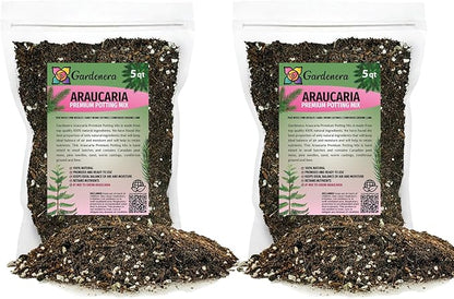 GARDENERA Premium Araucaria Potting Soil Mix - Perfect Balance of Nutrients, Drainage, and Aeration for Healthy Araucaria Trees - 10 Quart