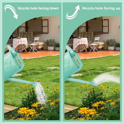 2 Gallon Watering Can for Indoor Plants, Garden Watering Cans for Outdoor Plant House Flower, Modern Plant Watering Can Large Long Spout with Sprinkler Head