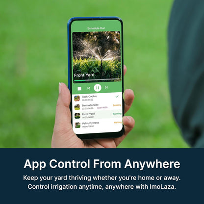 ImoLaza 8-Zone Indoor Smart WiFi Sprinkler System Controller, Easy Install Irrigation Timer for Lawn & Garden, Water-Saving Automatic Sprinkler Timer/Controller with Mobile App, Compatible with Alexa