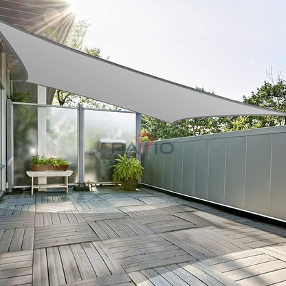 Patio Paradise 24' x 24' Sun Shade Sail Waterproof Gray Rectangle Shade Canopy UV Block Tarp Cloth Outdoor Patio Cover for Garden Backyard Deck Awning
