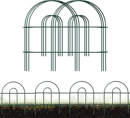 Decorative Garden Folding Border Fence, Metal Wire Edging Flower Fence Panel 18in X50ft Outdoor Patio Landscape