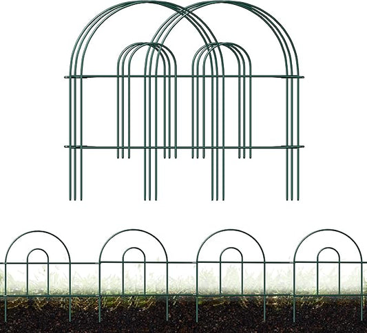 Decorative Garden Folding Border Fence, Metal Wire Edging Flower Fence Panel 18in X50ft Outdoor Patio Landscape