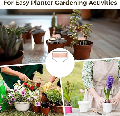 60 Pcs 4 Inch Copper Plant Tags for Outdoor Garden Waterproof, Metal Garden Tags Plant Labels for Garden with 2 Markers for Plant Information