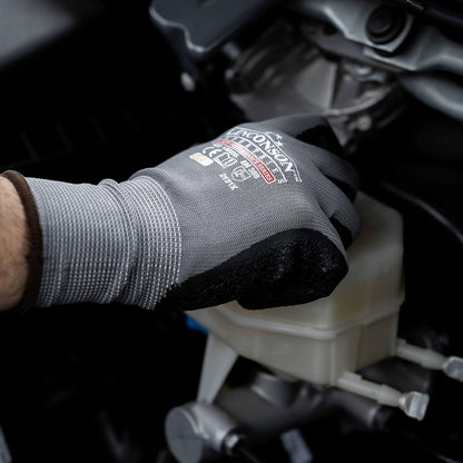 linconson 12 Pack Safety Performance Series Construction Mechanics Wrinkle Latex Work Gloves