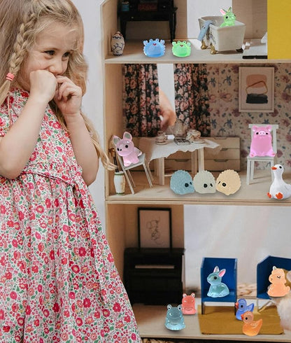 100 Pcs Luminous Mini Resin Animals, Glow in The Dark Tiny Ducks for Miniature Garden, Fairy Garden, Fish Tank and Home Décor