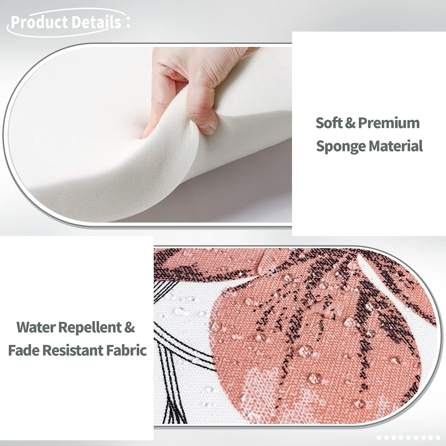 Indoor/Outdoor Chair Cushions 16x17 Inch, Patio Chair Cushions with Ties, All Weather Seat Cushions for Patio Furniture Home Garden Chair Use, Set of 4, Clemens Noir Pink