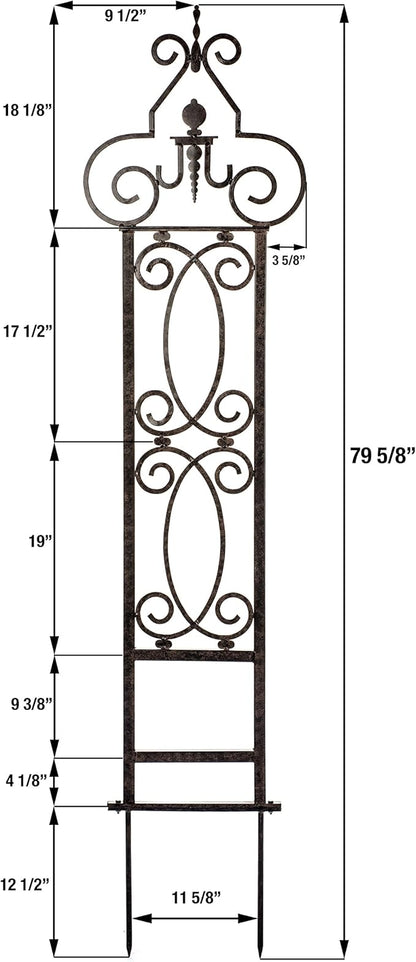 H Potter Garden Trellis for Climbing Plants Wrought Iron Metal for Vine Rose Flower Gar124