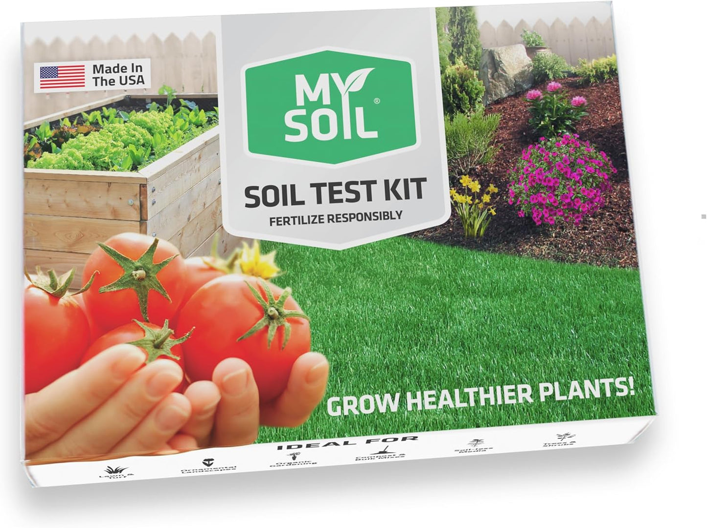 MySoil Test Kit Starter Pack, Unlock Your Lawn & Garden Potential, Complete & Accurate Nutrient and pH Analysis with Recommendations Tailored to Your Soil and Plant Needs | 1 Test Kit + 1 Soil Probe