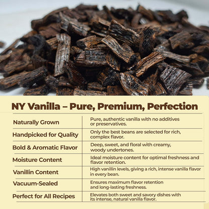 2 lb Bulk Vanilla Bean Splits, Cut from Whole Vanilla Beans for Making Vanilla Extract, VanillaPowder, Homemade Extract, and Baking, Non-GMO, Caffeine-free. by NYVanilla