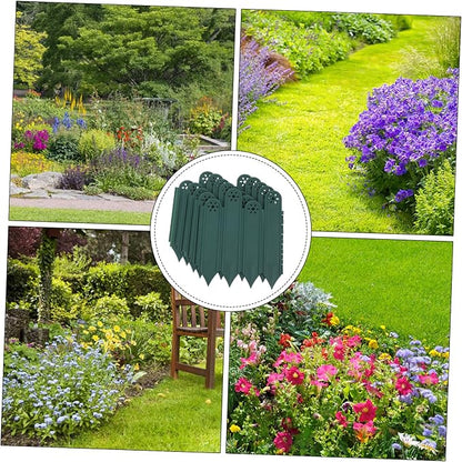 KESYOO 5pcs Decorative Outdoor Garden Edge Plastic Landscape Fencing with Corner Brackets for Lawn Flower Bed Borders Easy Install Outdoor Pet Fencing Panels