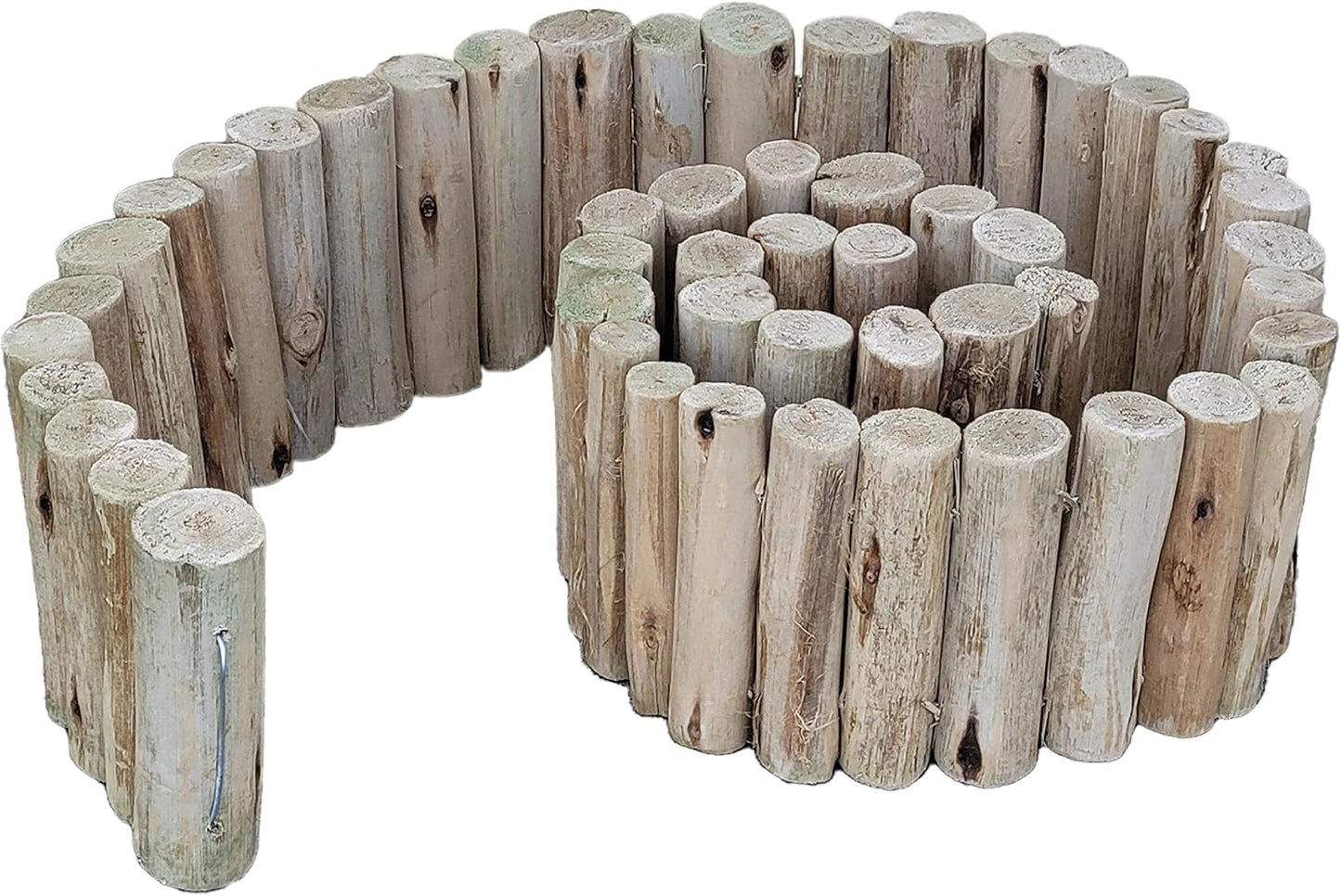 Backyard X-Scapes Natural Eucalyptus Wood Solid Log for Garden Edging Lawn Landscape Fence Borders 72 in L x 6 in H x 1.25 in D