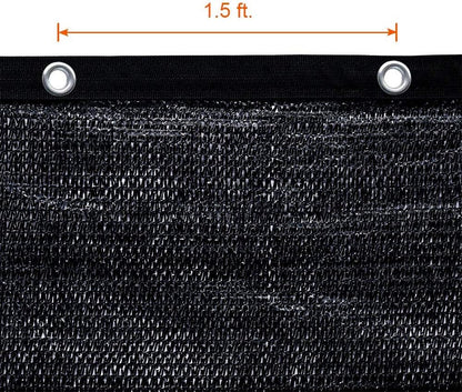 Agfabric 60% Greenhouse Shade Cloth Cover with Grommets 8’ X 12’, Black