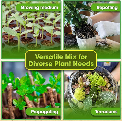 DUSPRO Recycle Premium Bonsai Soil Mix Ready to Use Pre-Mixed 5in1 with Akadama, Pumice, Vermiculite, and Peat Moss Professional Bonsai Potting Soil Mix 2 Qrt