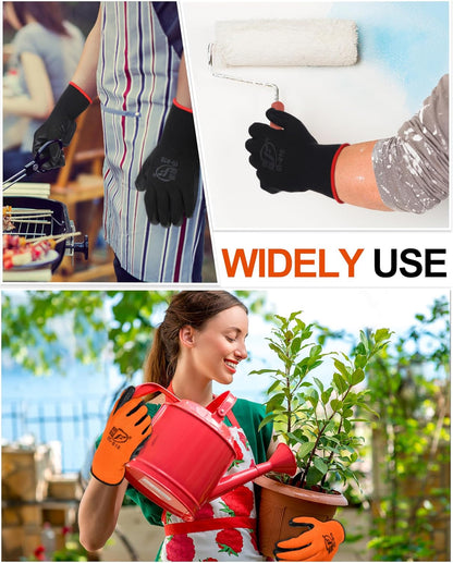 Nuogo 48 Pairs Gardening Gloves for Men Women Rubber Coated Safety Work Gloves Bulk for Gardening Construction Work