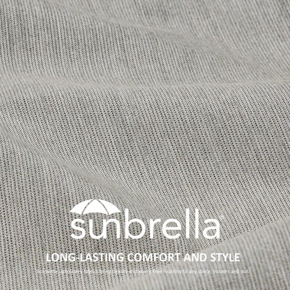 Sunbrella Square Corner Seat Cushions, 18.5" x 16" x 3", Set of 4, Indoor Outdoor Water Repellent Universal Chair Pads with Ties for Patio Furniture, Garden Dining Chairs, Specrtum Pebble