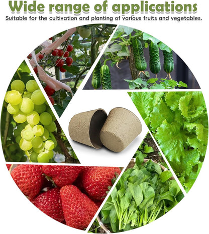 PINVNBY 132 PCS Plant Pots 4 Inch Peat Pots for Seedlings with 100 Pcs Plant Labels Biodegradable Nursery Pots with Drainage Holes for Indoor and Outdoor Planting