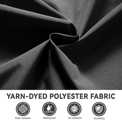 10x13 FT Cantilever Patio Umbrella with Base Included Double Top Outdoor Rectangular Large Heavy Duty Aluminum Offset Umbrellas with 7 Level Tilt 360-degree Rotation for Pool Garden Deck, Black