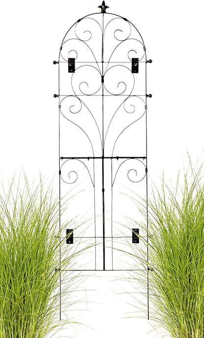 H Potter Outdoor Metal Wall Decor or Trellis for Climbing Plants Suitable as Art Garden Panel Roses Vines Privacy Includes Brackets for Hanging Gar214LW1