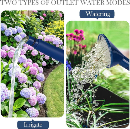 2 Gallon Watering Can for Indoor Plants, Garden Watering Cans for Outdoor Plant House Flower, Modern Plant Watering Can Large Long Spout with Sprinkler Head