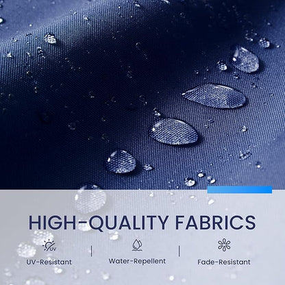 10x10 FT Cantilever Patio Umbrella Double Top Outdoor Square Large Heavy Duty Aluminum Offset Umbrellas with 7 Level Tilt 360-degree Rotation for Pool Garden Deck, Deep Navy