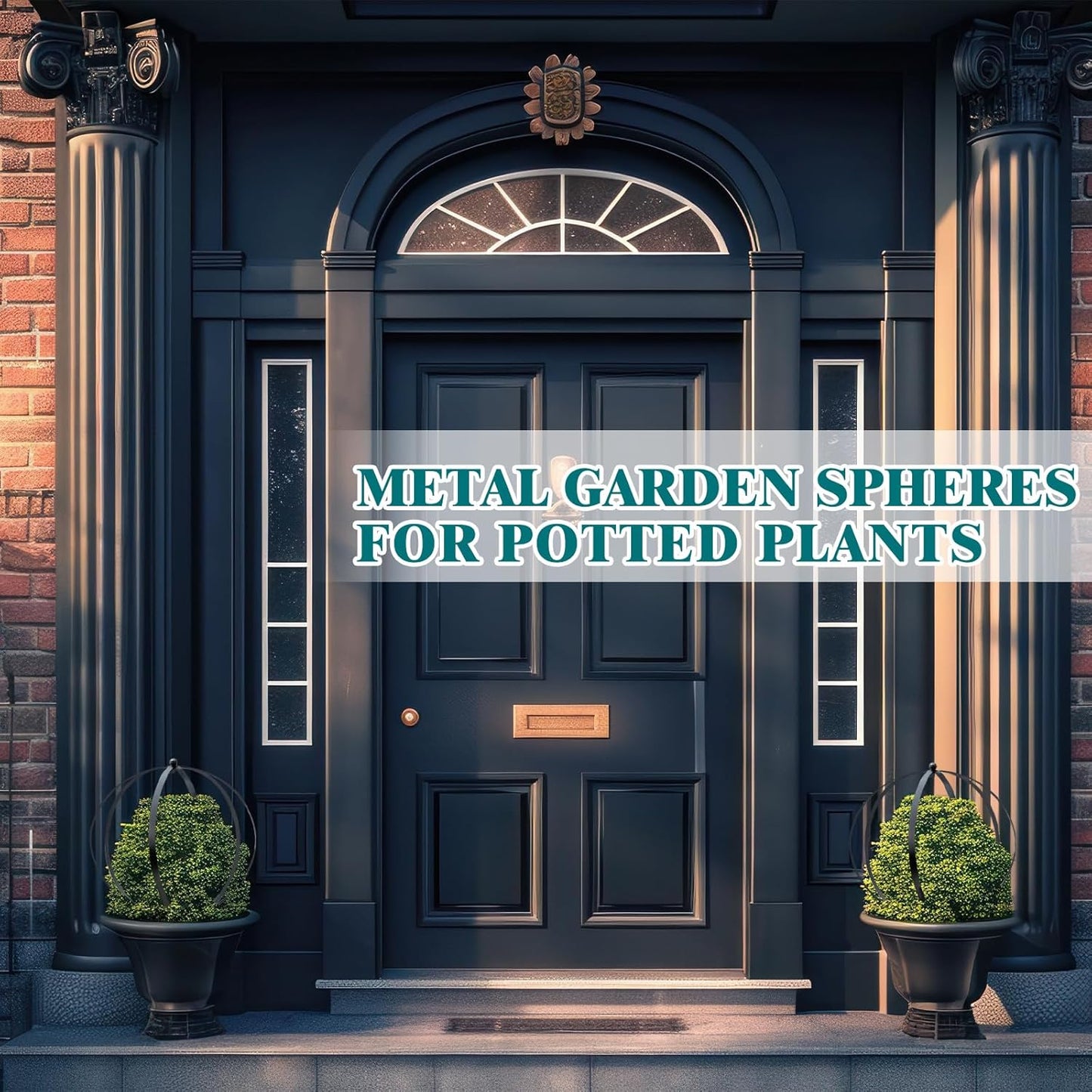 2 Pcs Large Metal Trellis Obelisks Sturdy Round Circle Trellis for Climbing Plant Support Indoor Outdoor Potted Vines, Cucumbers & Flowers, Patio Doorway Garden Decor (Black, 18.50 x15'')