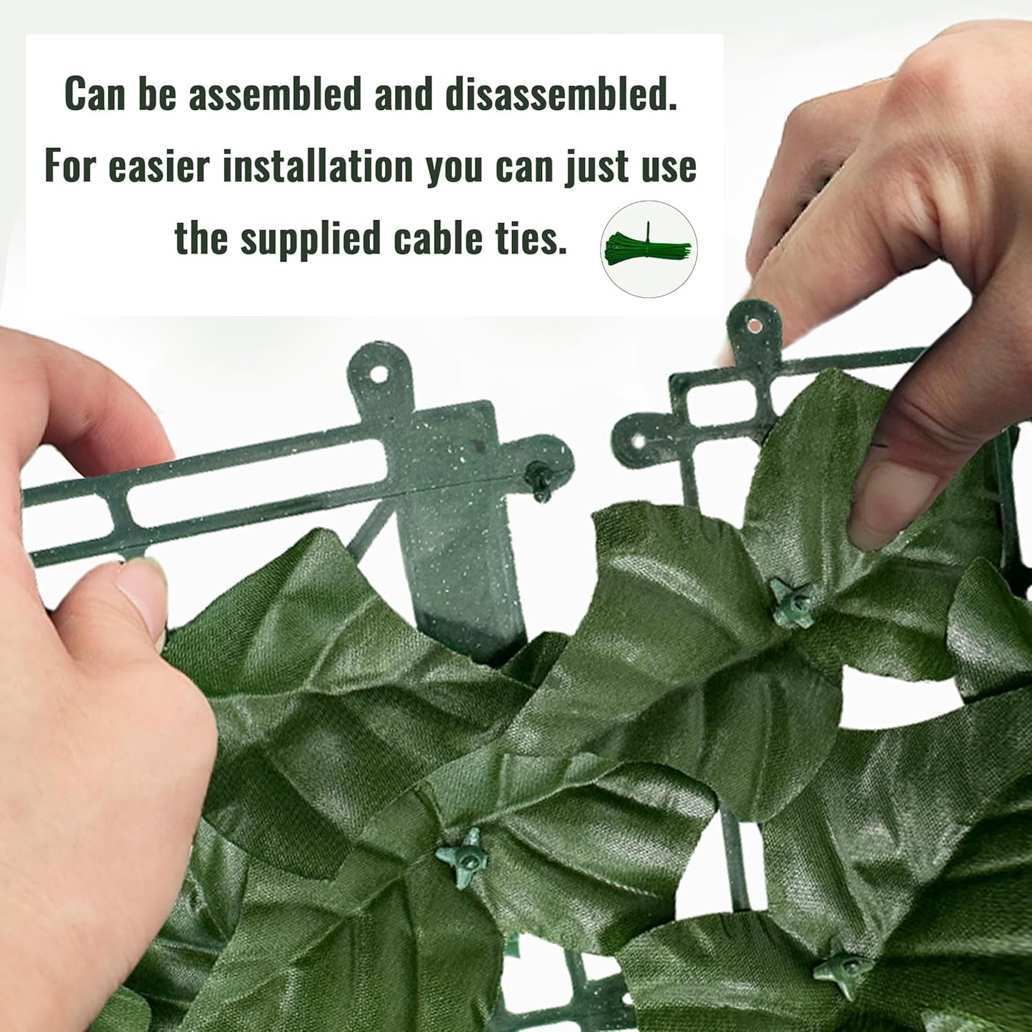 Artificial Ivy Privacy Fence Screen:120 "x 40" (34 Sqft) Anti-Ultraviolet Artificial Hedge Grass Wall, Used for Indoor and Outdoor Green Background, Garden Greening Decoration