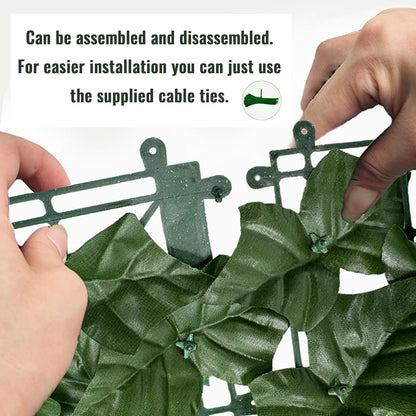 Artificial Ivy Privacy Fence Screen:120 "x 40" (34 Sqft) Anti-Ultraviolet Artificial Hedge Grass Wall, Used for Indoor and Outdoor Green Background, Garden Greening Decoration