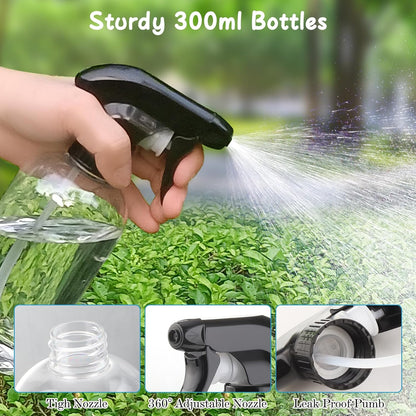 Bynccea Spray Bottles Empty Spray Bottle PET -10 oz/300 ml Plastic Water Sprayer Refillable Containers Fine Mist Small Spray Bottles for Cleaning Solutions, Cooking, Hair