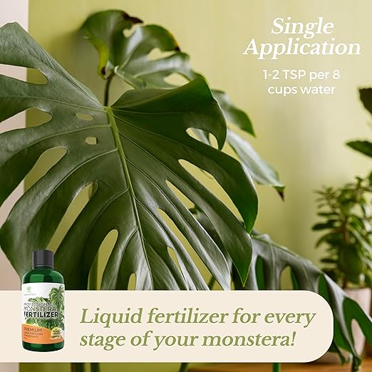 Professional Monstera Plant Fertilizer | 3-1-2 Concentrate for Plants and Flowers | Multi-Purpose Blend & Gardening Supplies | 8 oz Bottle