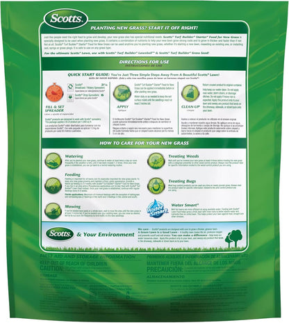 Scotts Turf Builder Starter Fertilizer for New Grass, Use When Planting Seed, 1,000 sq. ft., 3 lbs.