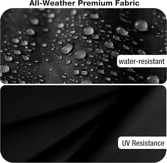 Joyside Outdoor Chair Cushions Set, 22x25/22x24 Inch Patio Furniture Deep Seat Cushions, Water Resistant & Thick Cushion, Outdoor Replacement Cushions for Seat and Sofa (Black, 2 Set)