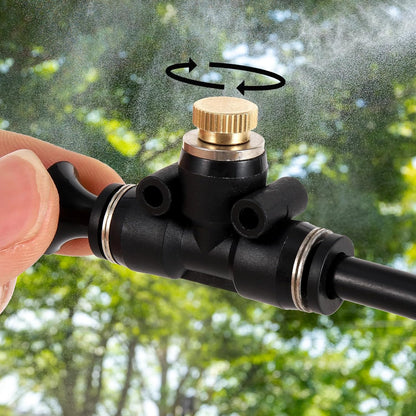 Brass Misting Nozzle Plug 12pc Heavy Duty 10/24 Screw Thread Misting Nozzle Plug for Raised Garden Bed Backyard Outdoor Cooling System