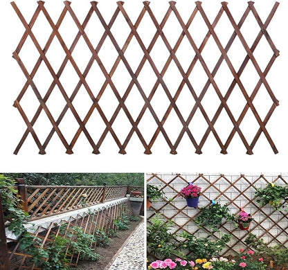Expandable Garden Trellis, 38" x 89" Large Wooden Lattice Fence Wall Panel Lattice Trellis for Climbing Plants Outdoor Ivy Vine Rose Clematis for Garden Patio Room Decor (1)