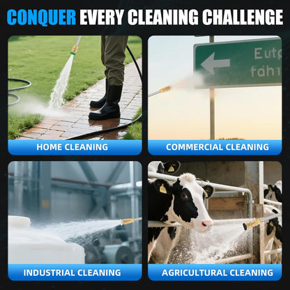 3500 PSI Gas Pressure Washer, 209CC Engine, 2.3 GPM, 4 Adjustable Nozzles, 25ft Hose for Cleaning Cars, Patios, Walls, and Gardens (Blue)