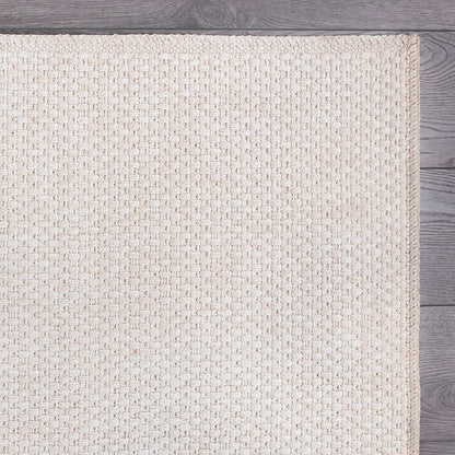 CAMILSON Easy Jute Rug 6x9, Indoor Outdoor Off-White Farmhouse Area Rugs for Living Room Patio and Kitchen Rug, Solid Woven Design, Easy-Cleaning, Washable Outside Carpet Alfombras (6 x 9)
