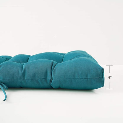 ARTPLAN All Weather Chair Outdoor Cushions Wicker Tufted Pillow with Back for Outdoor Furniture