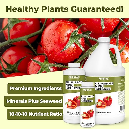 All Purpose NPK Fertilizer, Complete NPK Liquid Plant Food for All Plants, 32 oz (1 Quart)