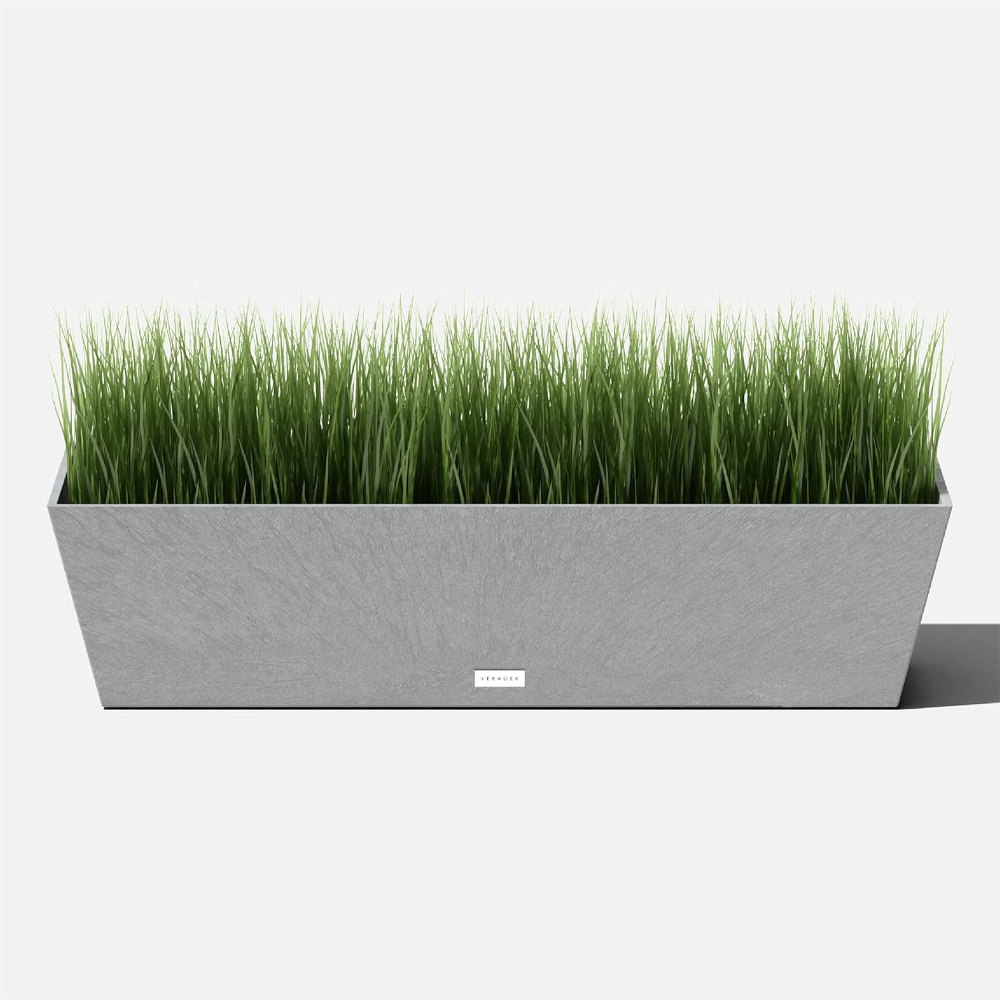 Veradek Pure Series Window Box Planter - Long Rectangular Planter for Indoor or Outdoor Windowsill/Balcony | Durable All-Weather Use with Drainage Holes | Modern Decor for Herbs, Small Plants, Flowers