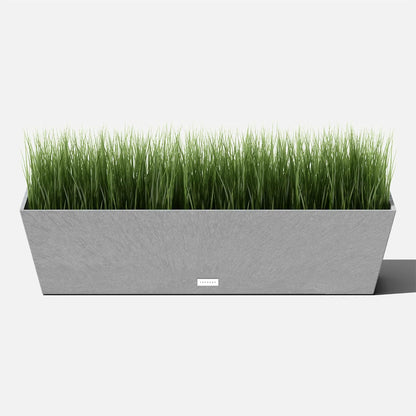 Veradek Pure Series Window Box Planter - Long Rectangular Planter for Indoor or Outdoor Windowsill/Balcony | Durable All-Weather Use with Drainage Holes | Modern Decor for Herbs, Small Plants, Flowers