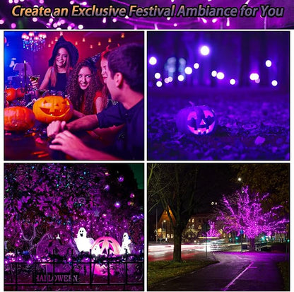 2 Pack Solar Christmas Lights Outdoor, 72FT 200 LED Solar String Lights with 8 Lighting Modes, IP65 Waterproof Solar Lights Outdoor for Xmas Garden Party Tree Decor