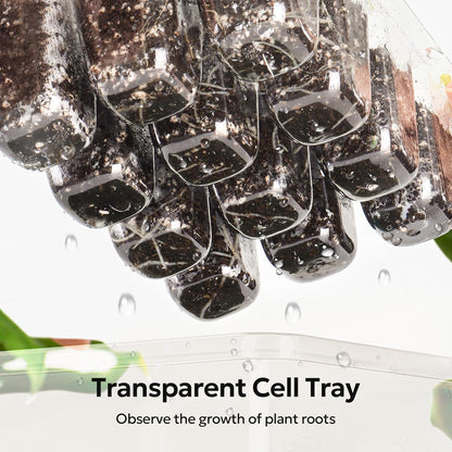 MIXC 10 Packs Seed Starter Tray Seed Starter Kit with Humidity Dome (120 Cells Total Tray) Seed Starting Trays Plant Starter Kit and Base Mini Greenhouse Germination Kit for Seeds Growing Starting