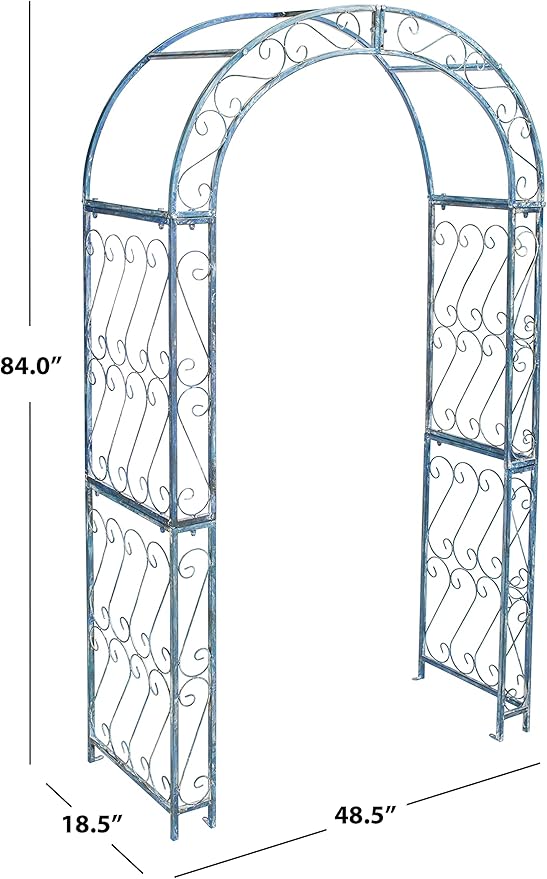 SAFAVIEH PAT5007C Outdoor Collection Pagan Victorian Antique Blue Arch