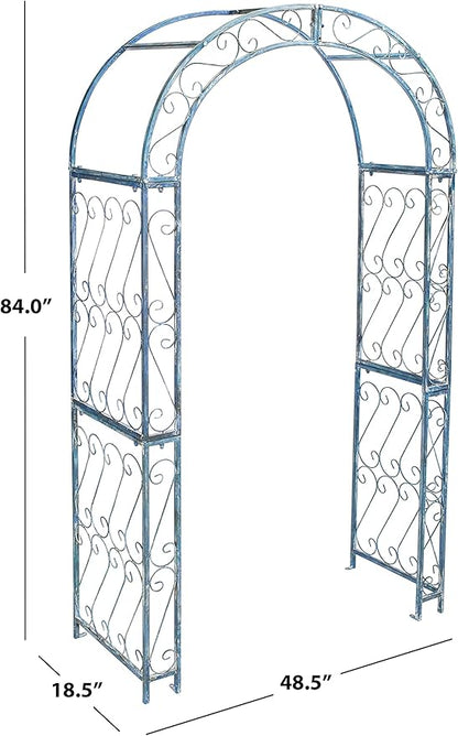 SAFAVIEH PAT5007C Outdoor Collection Pagan Victorian Antique Blue Arch