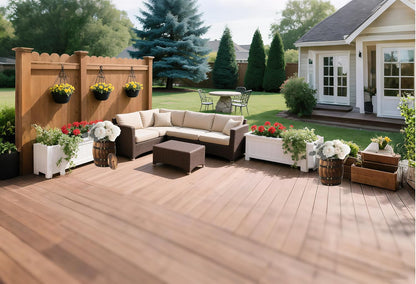 2 Pcs Wood Wine Barrel Vase 8" x 6.5" – Vintage Flower Vase Container Rustic Barrel Planter for Wedding Reception, Table Decoration, Home Indoor/Outdoor Garden, Kitchen, Party