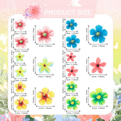 35 PCS Edible Flowers Cupcake Toppers Wafer Paper Flower Wedding Cupcake Picks Edible Flowers Cake Decorations for Spring Bridal Engagement Baby Shower Birthday Party Cake Decoration Supplies