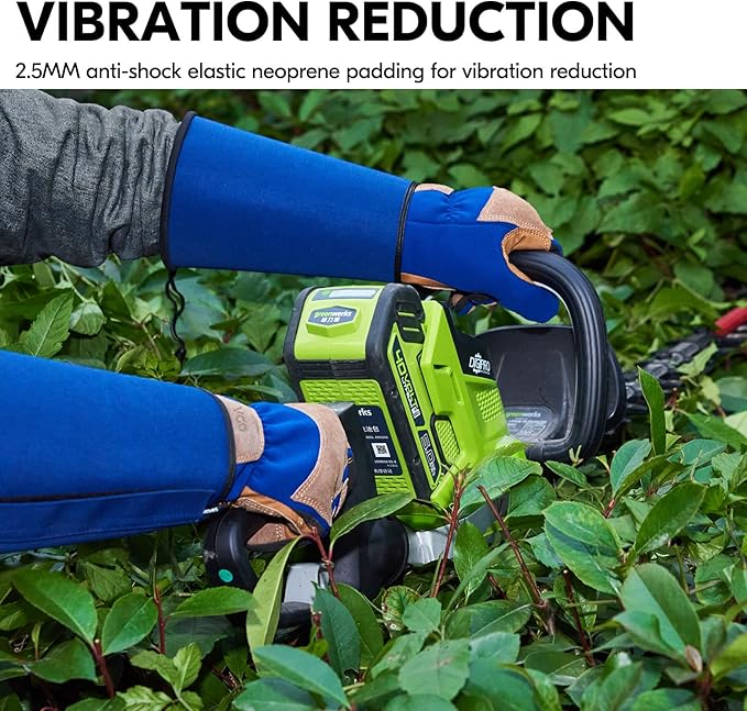 Vgo... Gardening Gloves Unisex,Safety Work Gloves,Long Sleeves Gauntlet,Puncture Proof,Touchscreen(Size XL,Blue,SL7496)