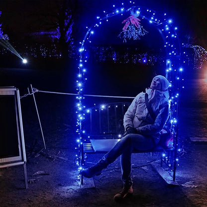 Solar String Lights for Outside, 72Ft 200 LED Solar Fairy Lights with 8 Modes, Solar Powered Fairy Lights Waterproof for Christmas Tree Garden Party Wedding Decor.（Blue）