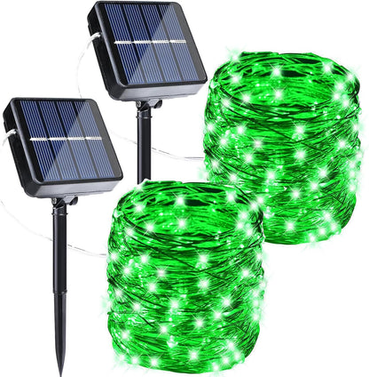 Joomer Solar Fairy Lights, 2-Pack Total 80FT 240LED Solar String Lights Outdoor Waterproof 8 Lighting Modes for Fence Party Garden Patio Yard Home Holiday Tree Outdoor Decoration